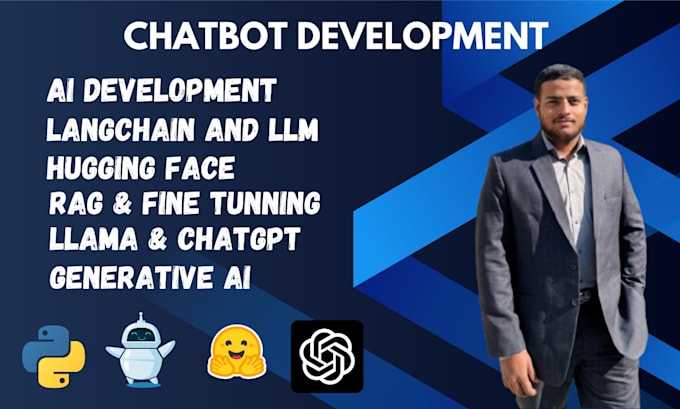 Gig Preview - Do ai chatbot , ai saas, ai agents, ai apps using chatgpt, llms, deepseek, groq