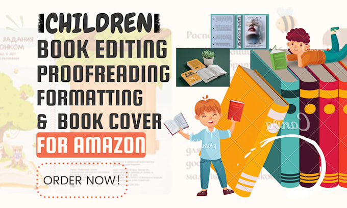 Gig Preview - Professionally edit, proofread, format and design book covers for kids book