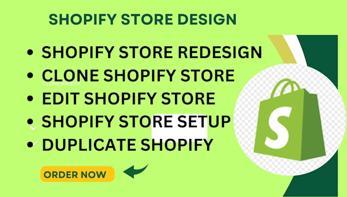 Gig Preview - Copy, clone, revamp, duplicate and redesign any shopify website or shopify store