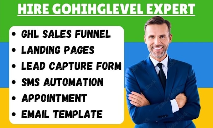 Gig Preview - Build gohighlevel sales funnel landing page go high level course sales marketing