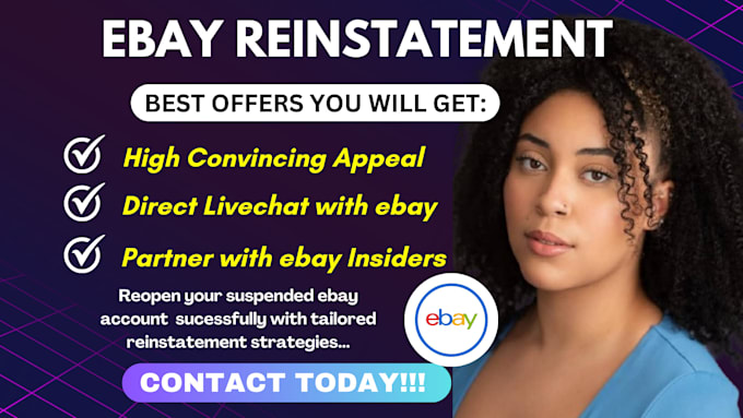 Gig Preview - Do ebay account reinstatement suspension appeal and ebay violation fix