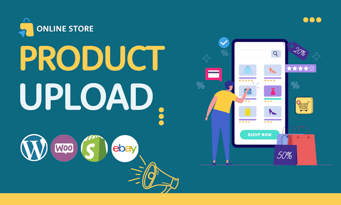 Gig Preview - Upload products to your ecommerce store