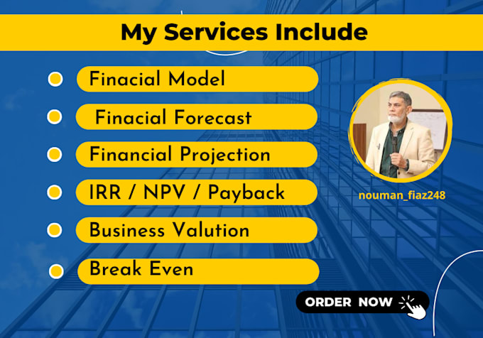 Gig Preview - Develop top notch excel financial model, forecasts, budget and projection