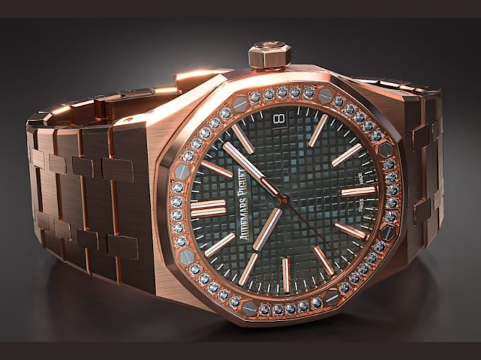 Gig Preview - Do 3d wrist watch design, 3d model and rendering, realistic 3d watch animation