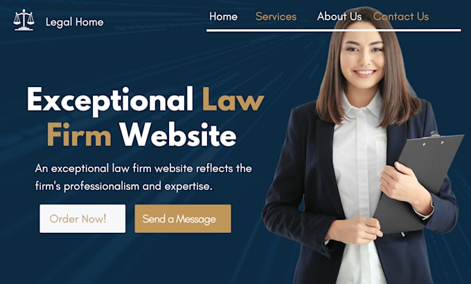 Gig Preview - Build a business law and startup legal consulting website