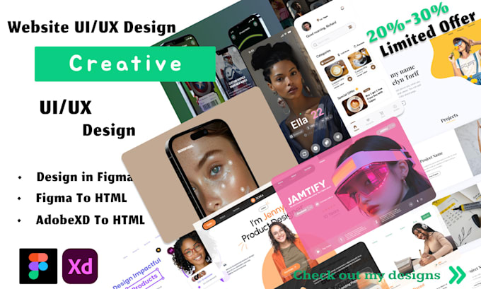 Bestseller - create a modern UI UX design for your app or website