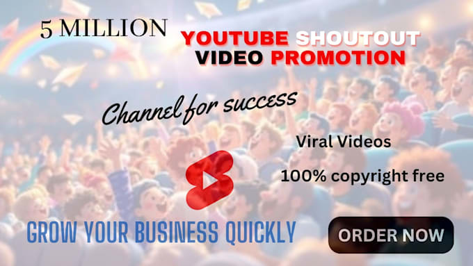 Gig Preview - Do USA youtube shoutout yt video channel promotion to 5m organic subscribers