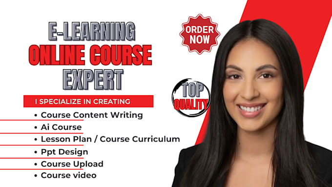 Gig Preview - Do online course creation, ai course, online university, ai earning, ppt design