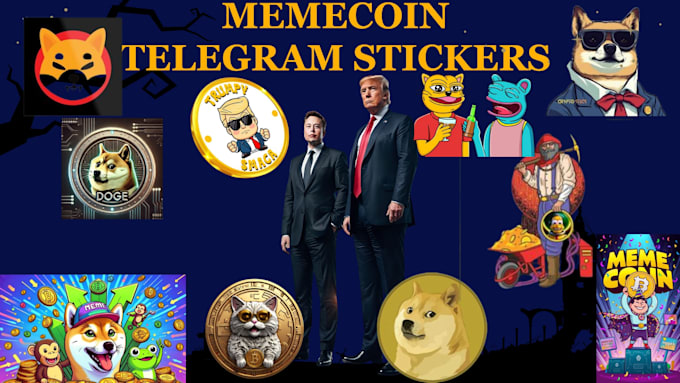 Gig Preview - Design custom telegram crypto stickers and meme coin stickers for your project