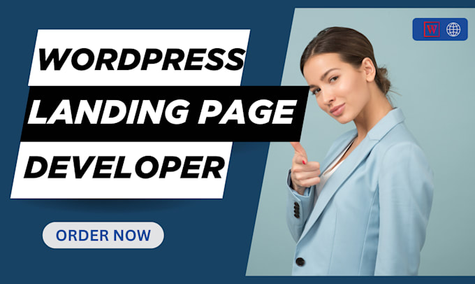 Gig Preview - Do wordpress landing page design or elementor landing page