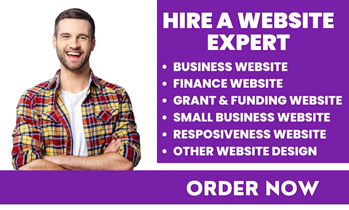 Gig Preview - Create website for small business grants and funding opportunities,ims website