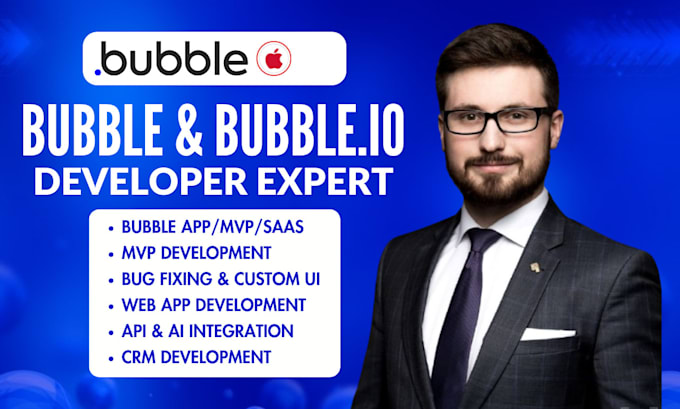 Gig Preview - Build bubble io bubble app, mvp, saas, website, marketplace as bubble developer