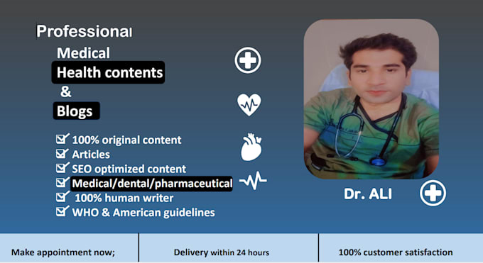 Bestseller - write medical content pharmaceutical dental blogs