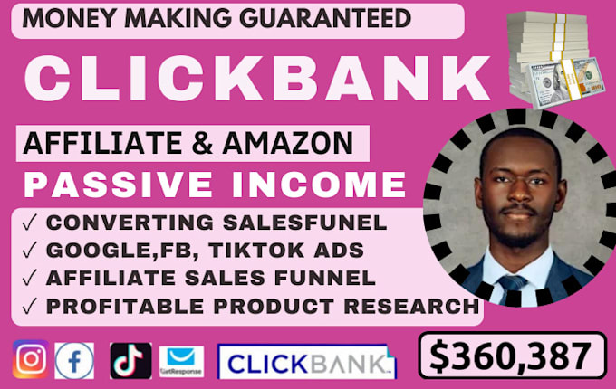 Gig Preview - Create clickbank autopilot sales affiliate marketing amazon website sales funnel