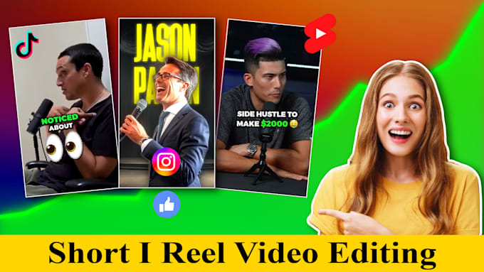 Bestseller - do reel short video editing for your social media platforms