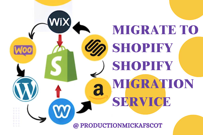 Gig Preview - Migrate wix, wordpress, bigcommerce, squarespace, weebly store to shopify store