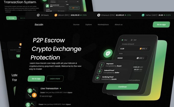 Gig Preview - Build crypto exchange website, develop crypto exchange website, crypto wallet