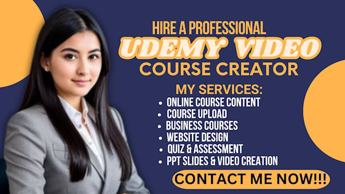 Gig Preview - Create udemy video course, business, ecommerce entrepreneurship, course creation