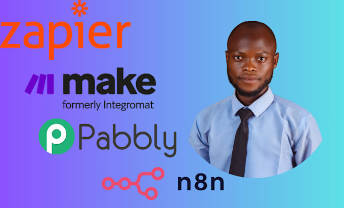 Gig Preview - Automate your business with make zapier pabbly and n8n