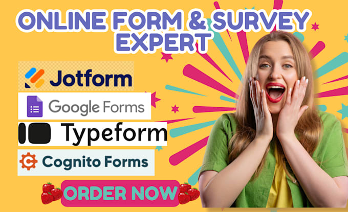 Bestseller - create jotform, google form, cognito form, typeform, online survey form, surveys