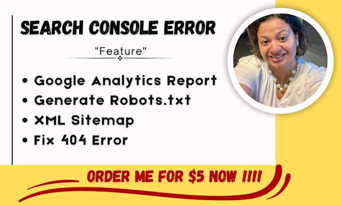 Gig Preview - Create and fix google search console errors blocked, robots txt, sitemap, speed