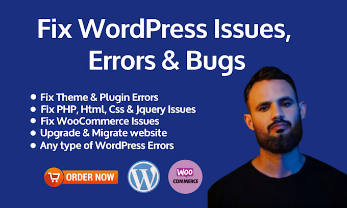 Gig Preview - Fix all wordpress errors, bugs, and issues fast