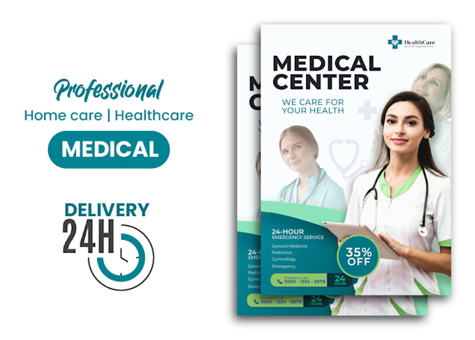 Gig Preview - Design an awesome medical, dental flyer