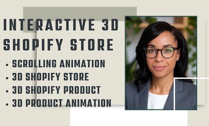 Bestseller - 3d interactive shopify store 3d shopify product 3d scrolling animation website