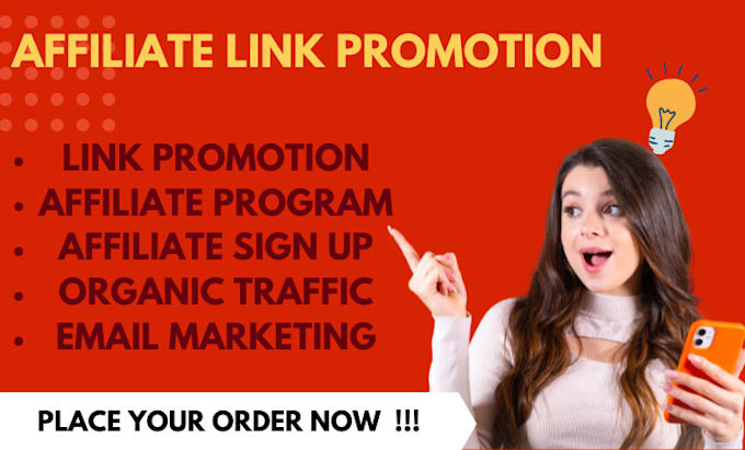 Gig Preview - Do affiliate link promotion and click bank affiliate marketing