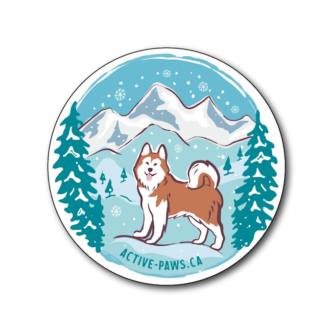 Gig Preview - Design awesome malamute sticker logo