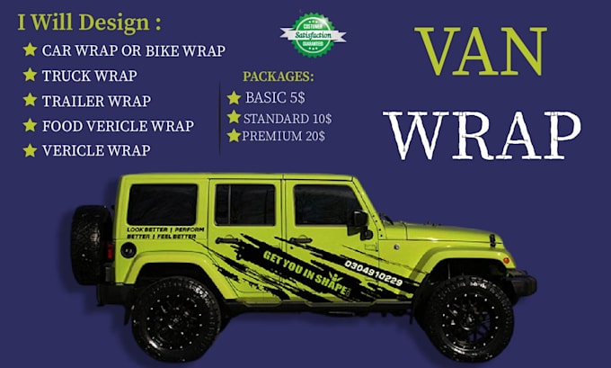 Gig Preview - Do professional car wrap, vehicle wrap design