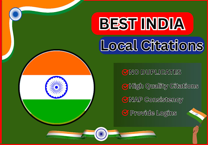 Gig Preview - Do india local citations to boost your local SEO ranking