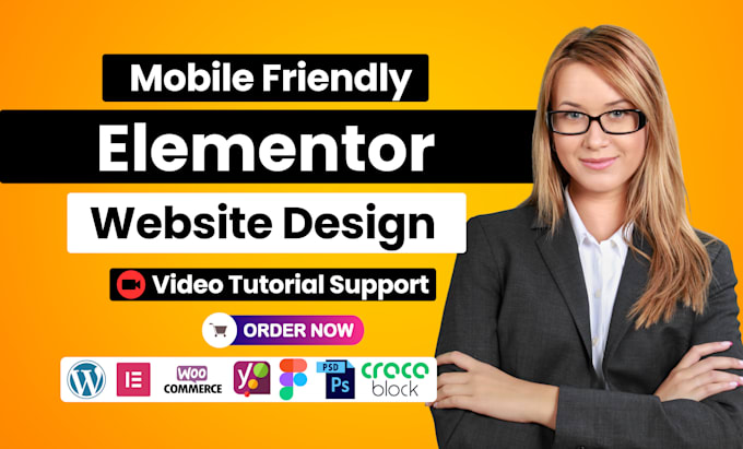 Gig Preview - Develop a responsive wordpress website with elementor pro, wordpress elementor