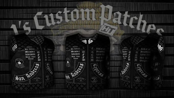 Gig Preview - Make custom fivem clothing, mc kuttes both patch, fivem eup biker vest police