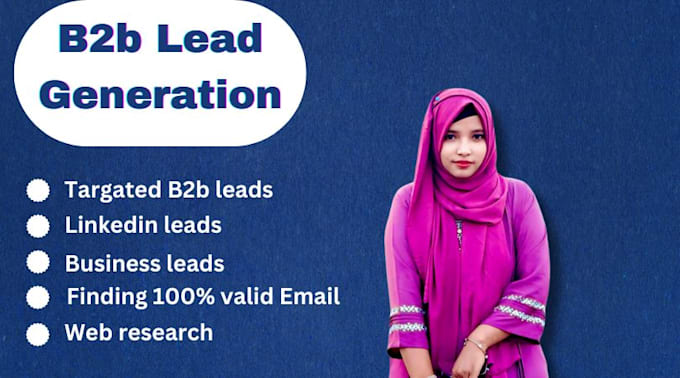 Gig Preview - Do b2b lead generation, linkedin and email list building , business lead