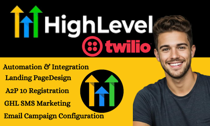 Gig Preview - Gohighlevel a2p twilio registration ringcentral IVR ghl bulk SMS marketing