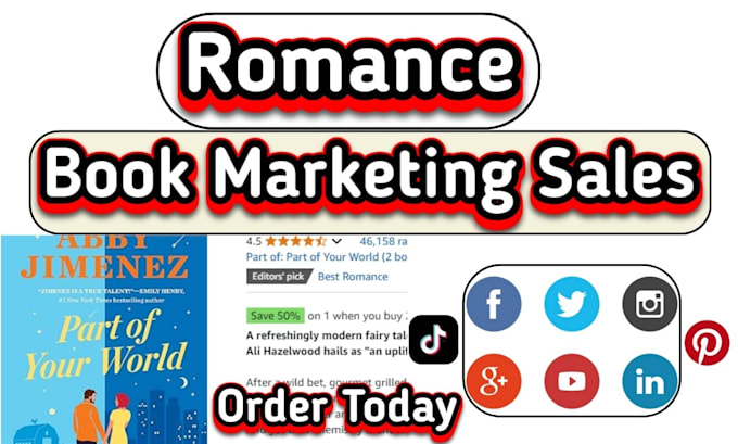 Gig Preview - Professional romance book ebook marketing and promotion