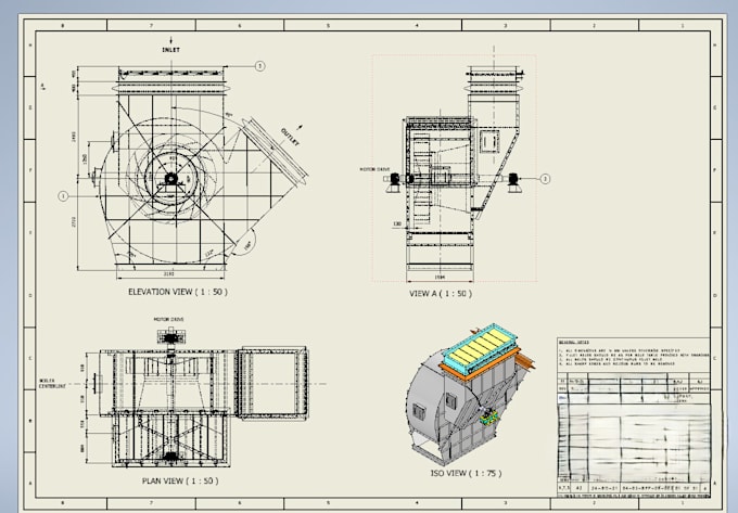 Gig Preview - Professional fabrication drawings autocad inventor 2d 3d cad design