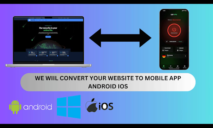 Gig Preview - Convert website to app, android app and ios app