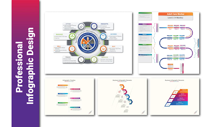 Gig Preview - Do unique business infographic design, roadmap, timeline, flow chart, diagram