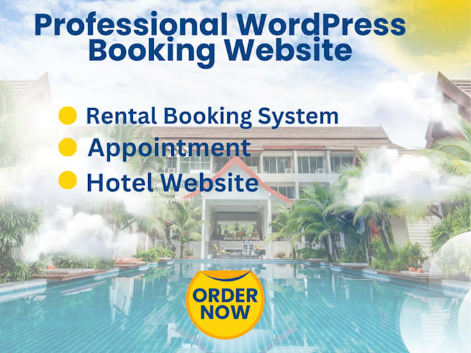 Gig Preview - Build a booking webiste for hotels, appointments, and reservations in wordpress