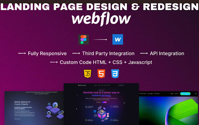 Gig Preview - Webflow landing page clone website, webflow ecommerce, figma to webflow