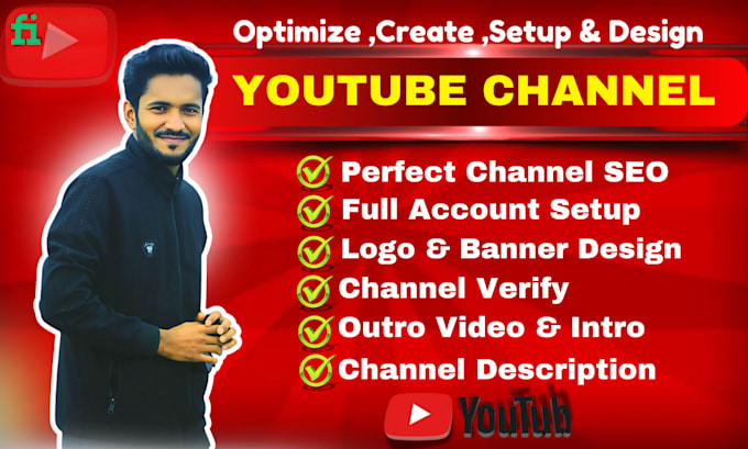 Gig Preview - Create a youtube channel with logo, banner, intro, and outro