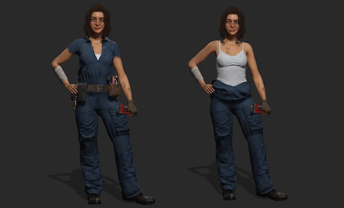 Gig Preview - Create and rig game ready realistic human 3d character models for you