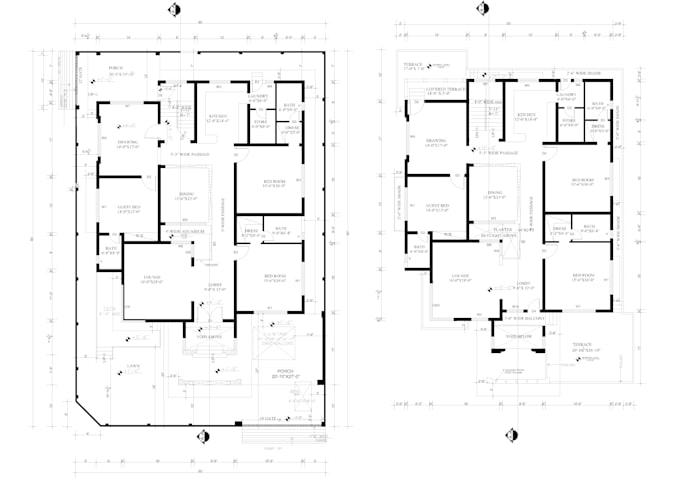 Gig Preview - Be your architect to draw 2d autocad floor and 3d render