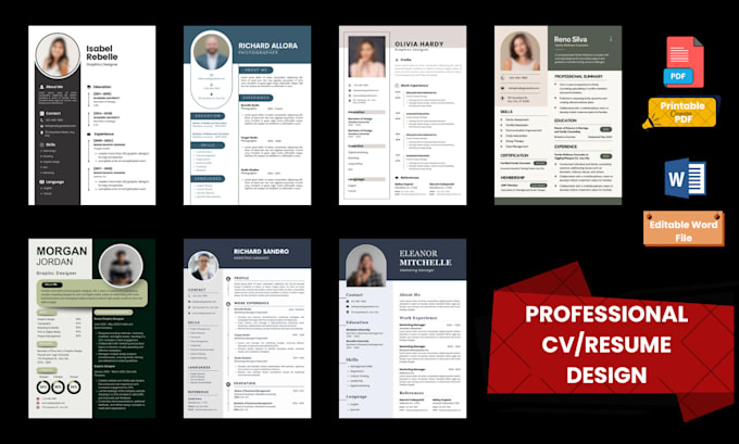 Bestseller - create a professional CV resume with a clean modern layout