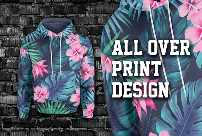 Gig Preview - Do all over print, sublimation designs for hoodie, t shirt, tank top, legging