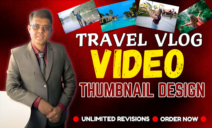 Bestseller - design vlog thumbnail for your youtube channel