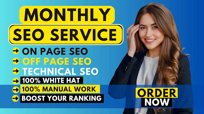 Gig Preview - Do monthly SEO service for google 1st page website ranking