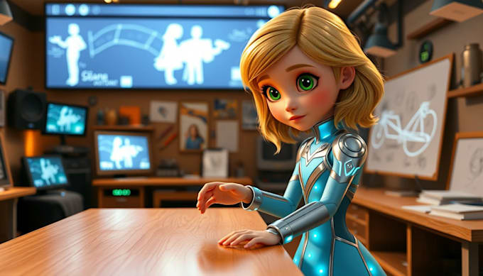 Gig Preview - Create animated ai disney pixar style, cartoon character, 3d animated explainers